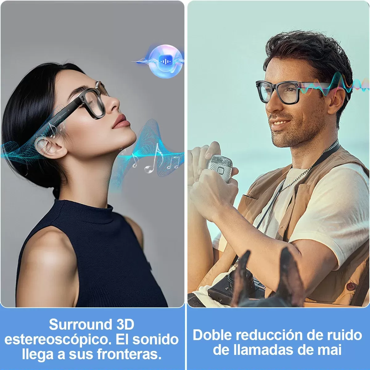 D NQ NP 2 X 809980 MLM91402093272 092025 F gafas inteligentes con ai y camara 1080p llamadas bluetoot