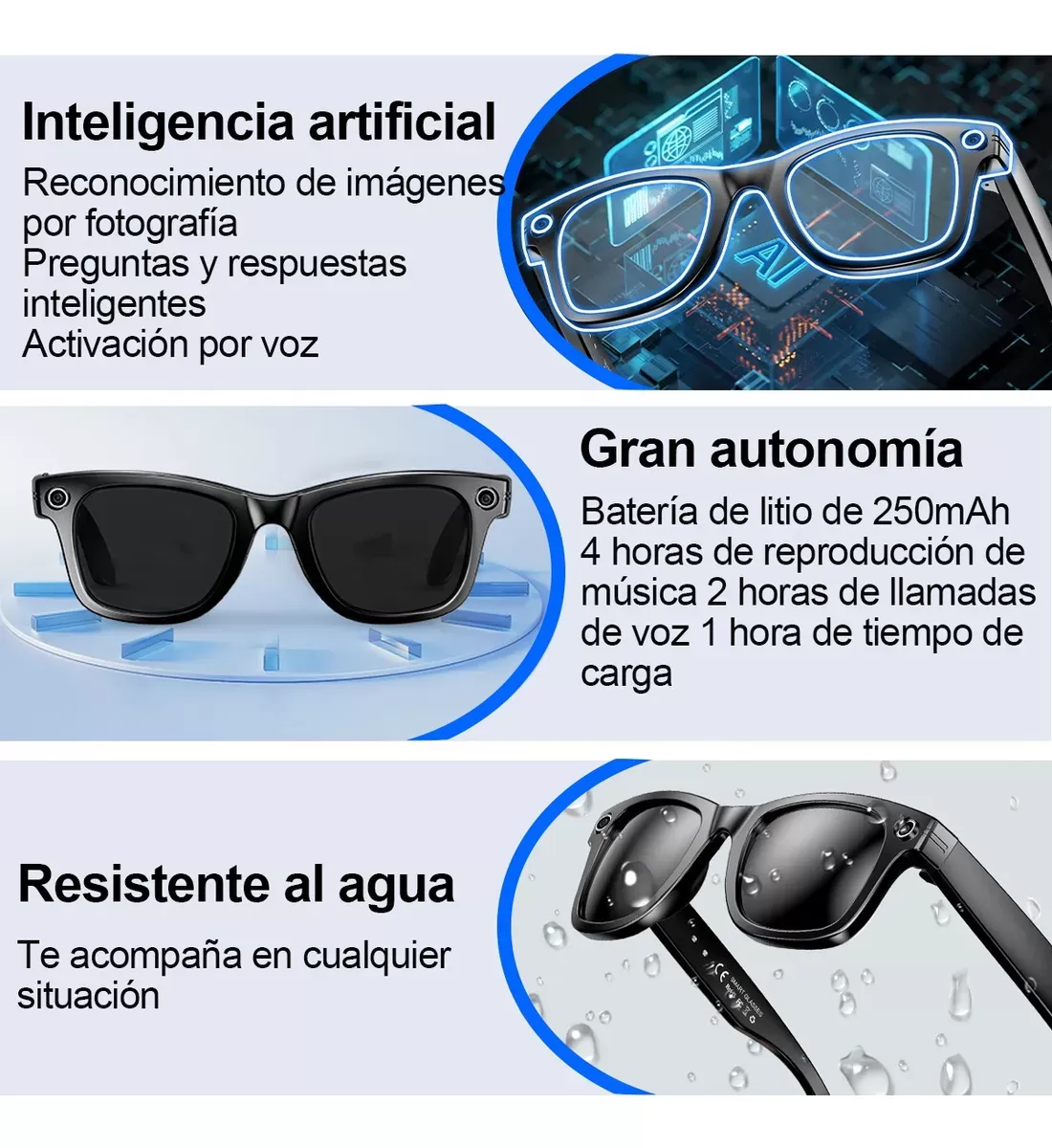 D NQ NP 2 X 869297 MLM91800086501 092025 F gafas inteligentes con ai y camara 1080p llamadas bluetoot