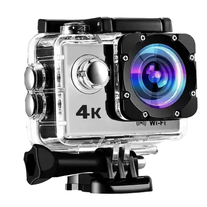 Camara Deportiva 4K Plateado