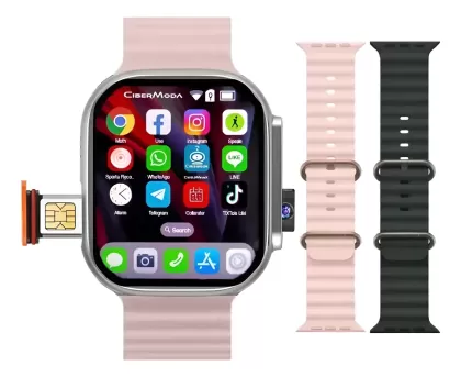 Smartwatch mujer 5g android sim playstore fashion elegante glamour reloj facebook monitor seguridad femenina gps apps redes whatsapp tiktok netflix 4g